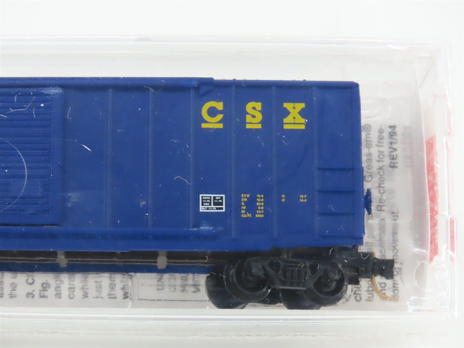 N Scale Micro-Trains MTL 25550/1 CSXT CSX 50' Rib Side Single Door Boxcar 141053