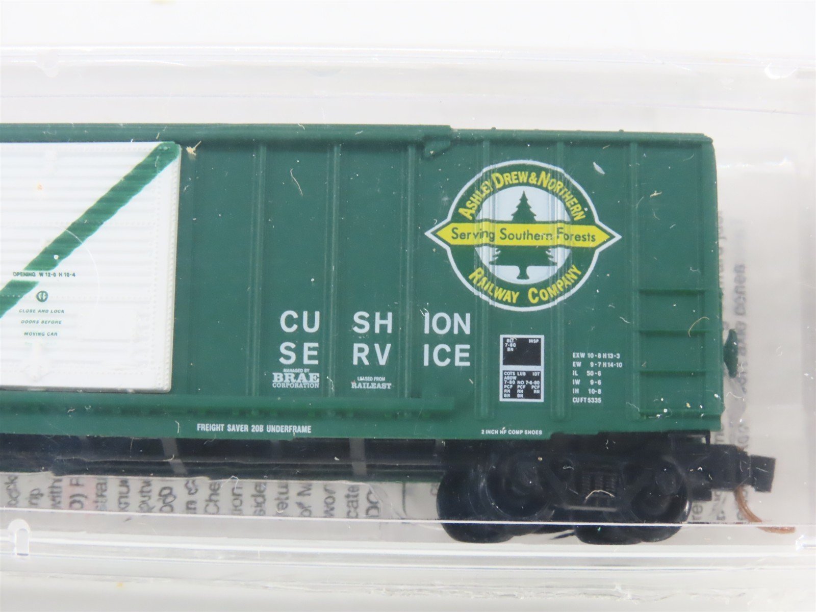 N Scale Micro-Trains MTL 25590 ADN Ashley Drew & Northern 50' Box Car #9755