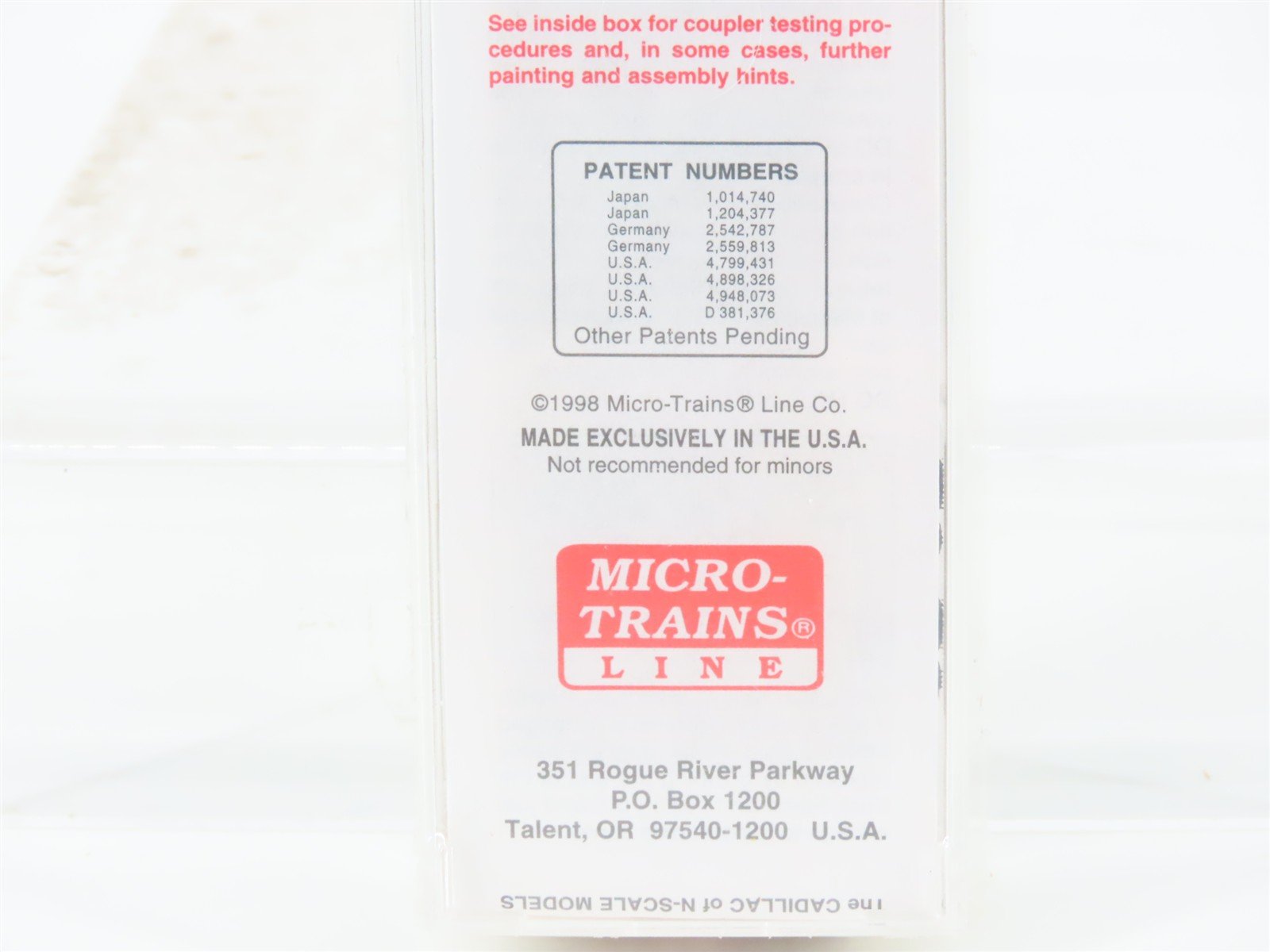 N Scale Micro-Trains MTL 25580 AN Port St. Joe Route 50' Rib Side Box Car #5589