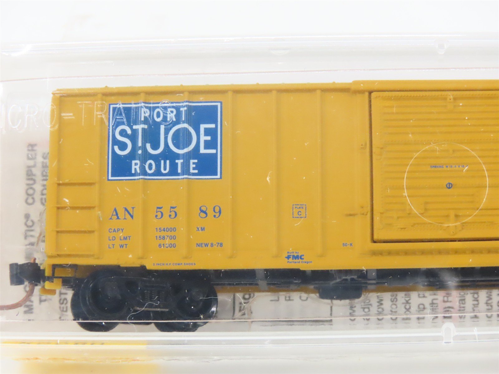 N Scale Micro-Trains MTL 25580 AN Port St. Joe Route 50' Rib Side Box Car #5589