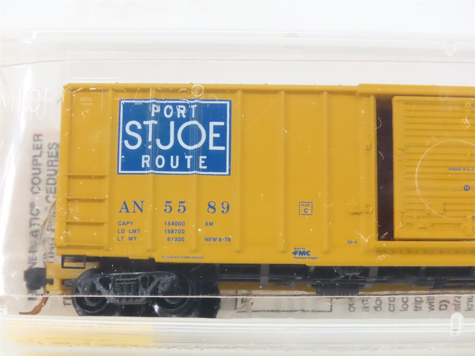 N Scale Micro-Trains MTL 25580 AN Port St. Joe Route 50' Rib Side Box Car #5589