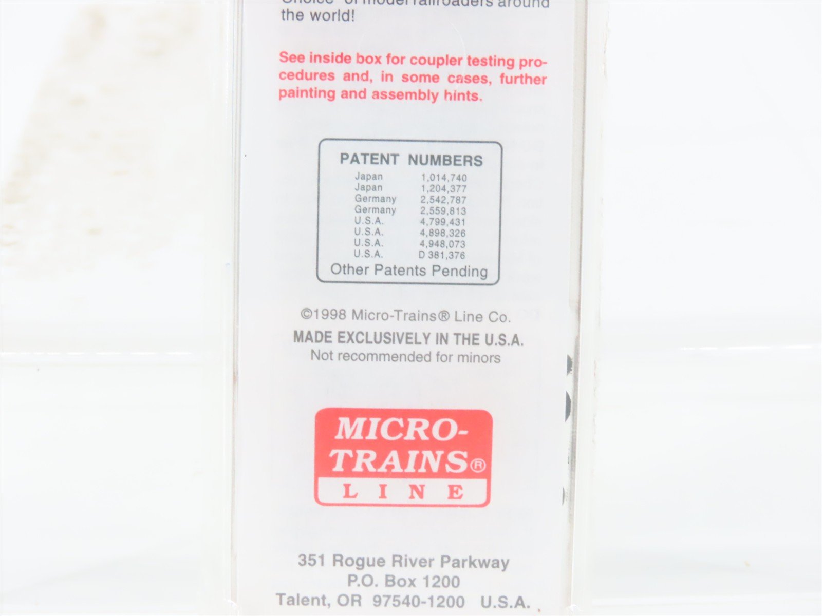 N Scale Micro-Trains MTL 25580 AN Port St. Joe Route 50' Rib Side Box Car #5589