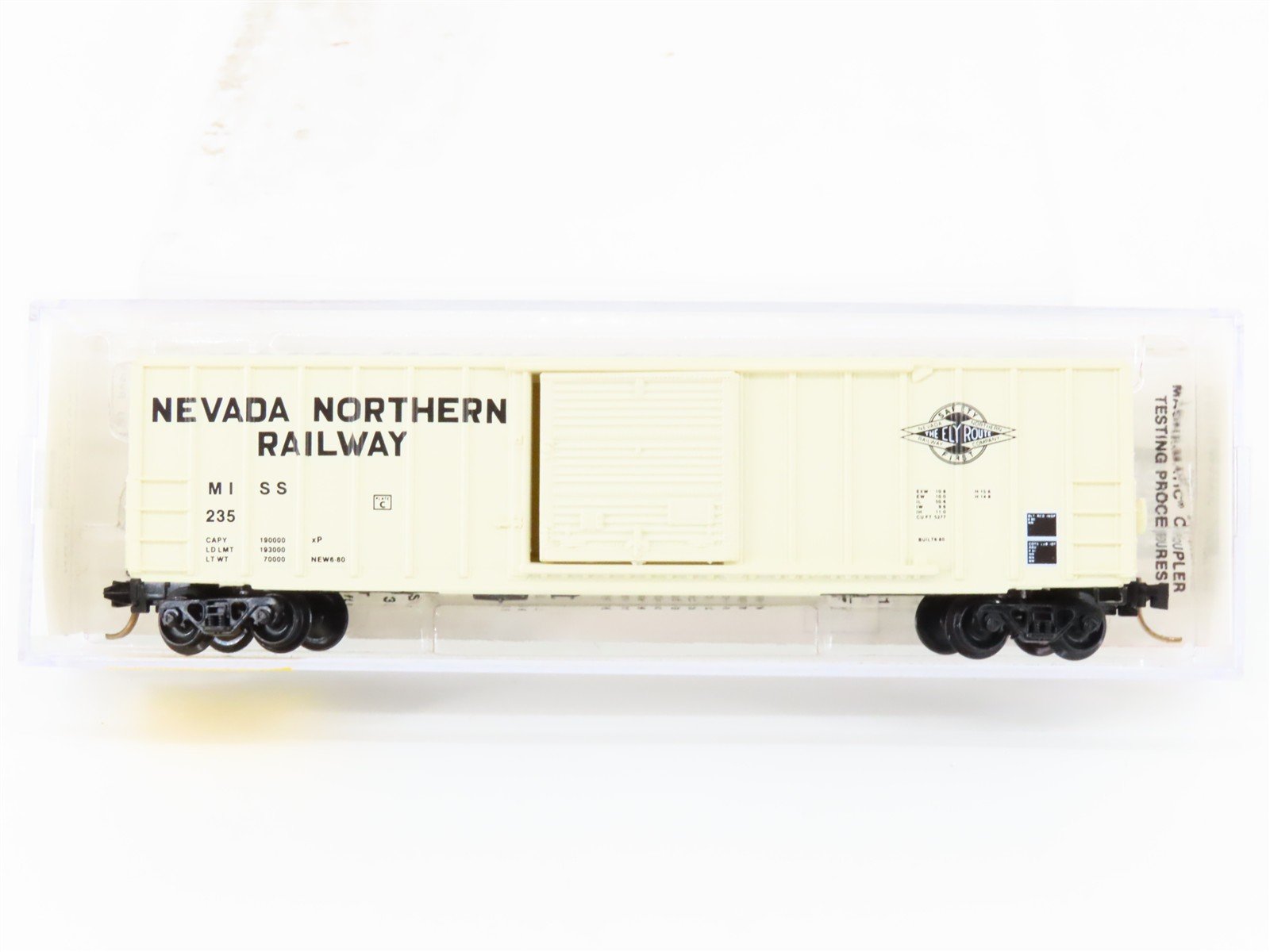 N Scale Micro-Trains MTL 25510 MISS Nevada Northern The Ely Route 50' Boxcar 235