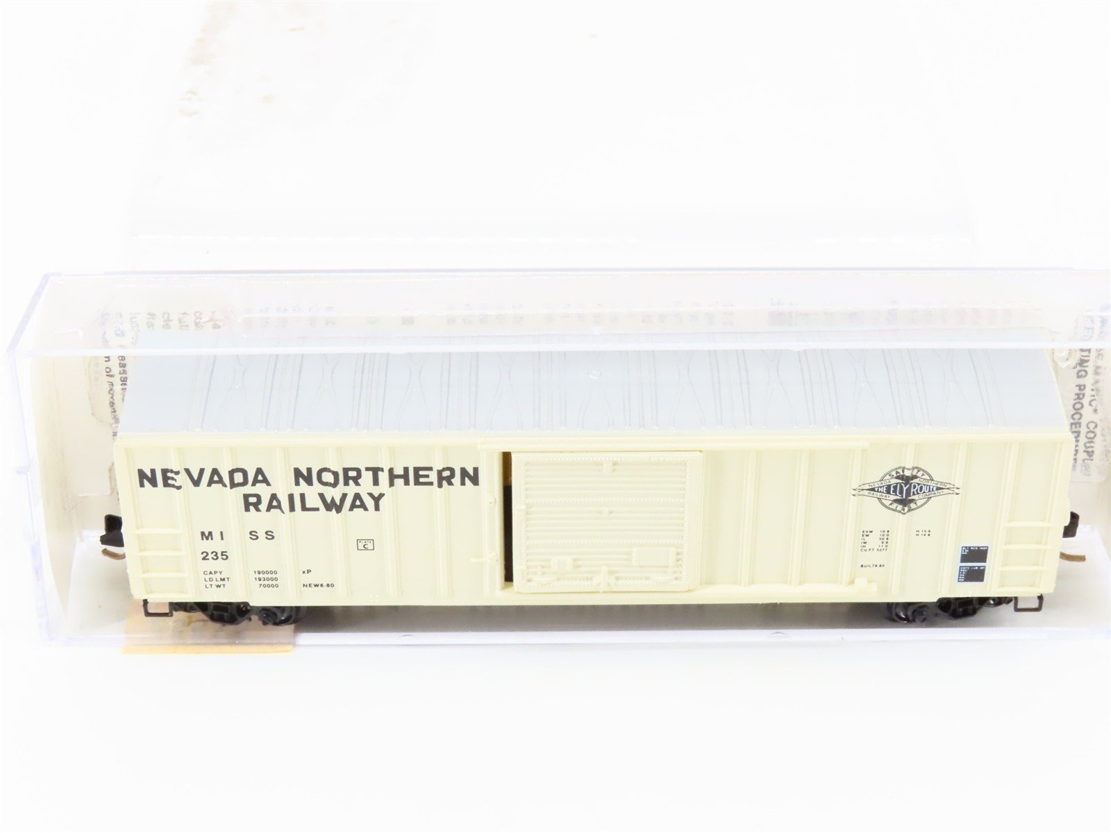 N Scale Micro-Trains MTL 25510 MISS Nevada Northern The Ely Route 50' Boxcar 235