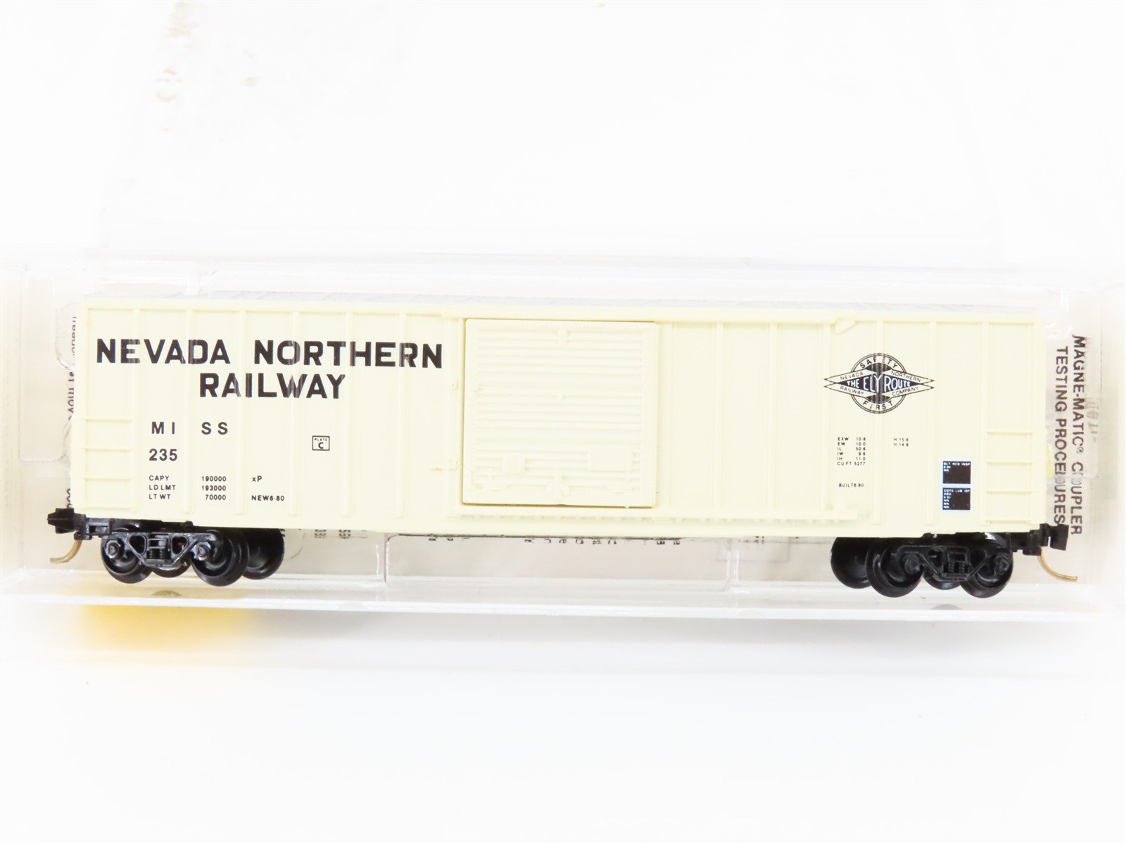 N Scale Micro-Trains MTL 25510 MISS Nevada Northern The Ely Route 50' Boxcar 235