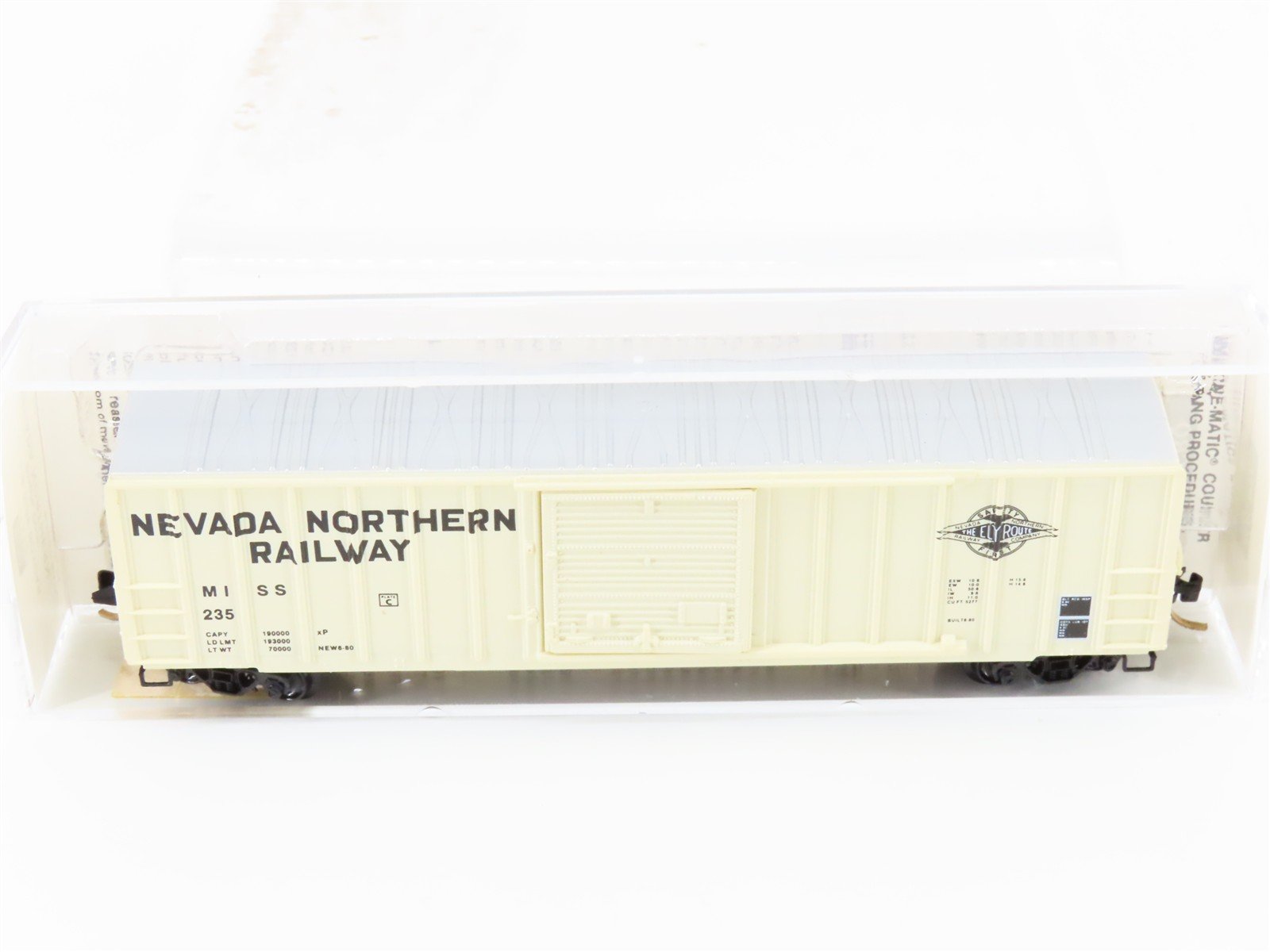 N Scale Micro-Trains MTL 25510 MISS Nevada Northern The Ely Route 50' Boxcar 235
