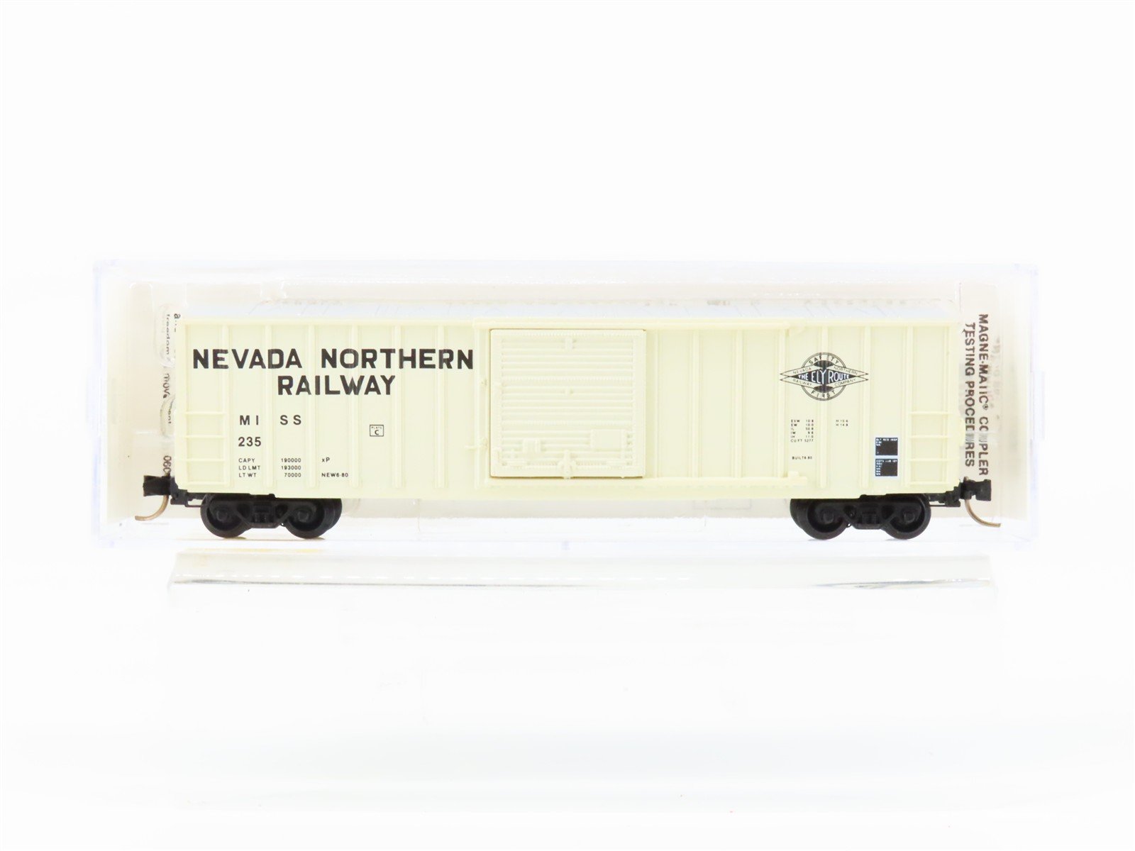 N Scale Micro-Trains MTL 25510 MISS Nevada Northern The Ely Route 50' Boxcar 235