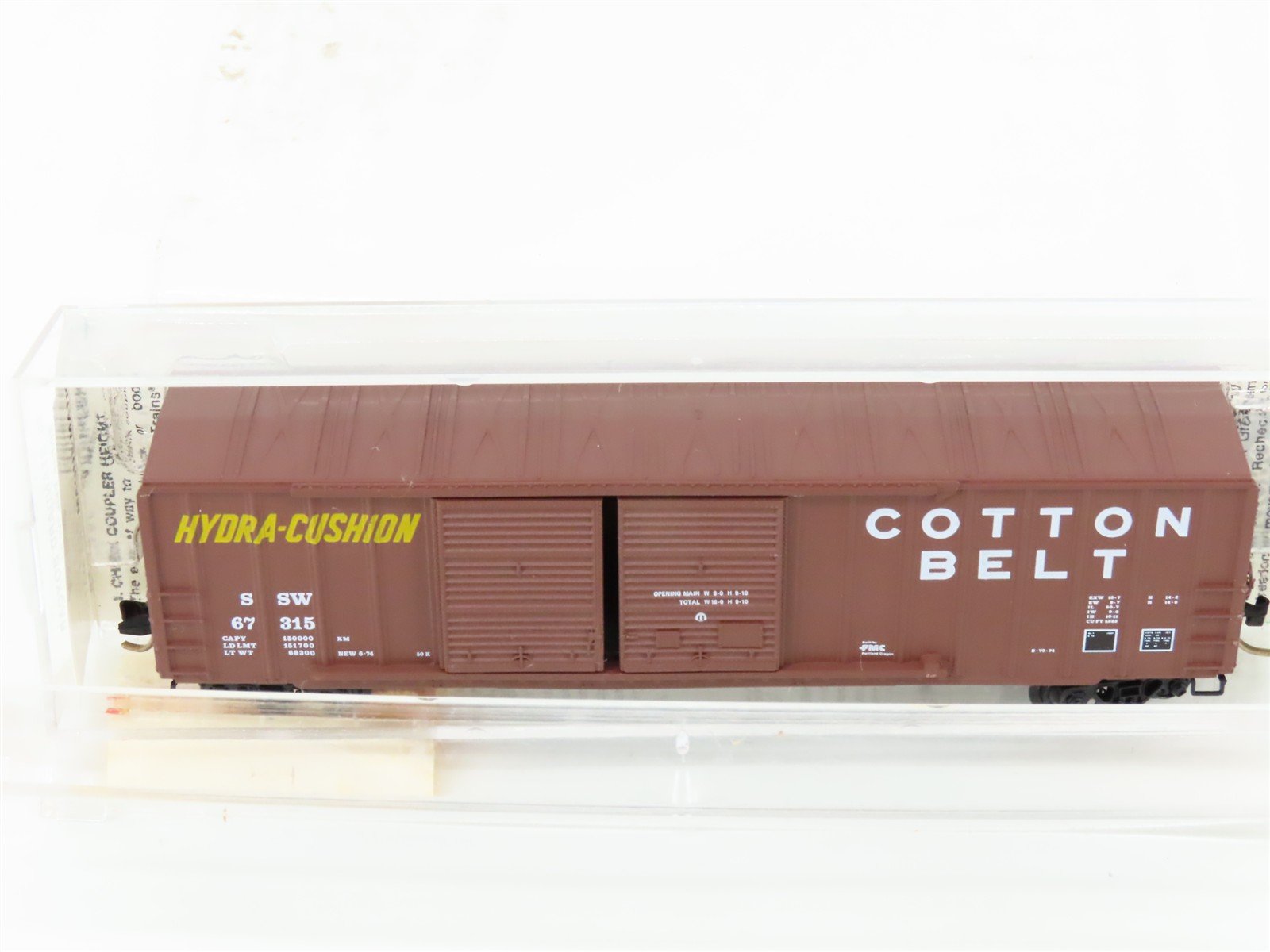 N Scale Micro-Trains MTL 30060 SSW Cotton Belt 50' Rib Side Box Car #67315