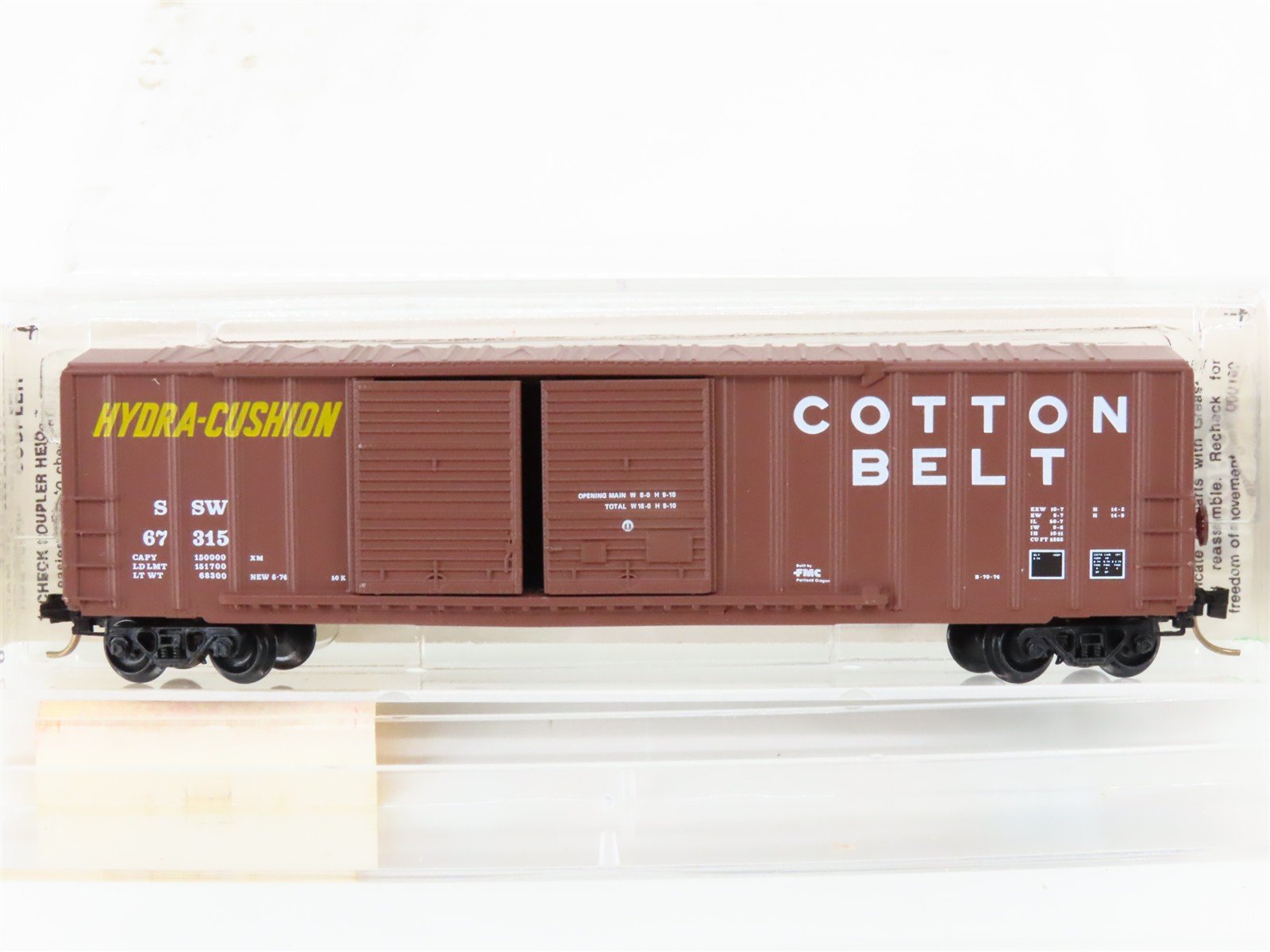 N Scale Micro-Trains MTL 30060 SSW Cotton Belt 50' Rib Side Box Car #67315