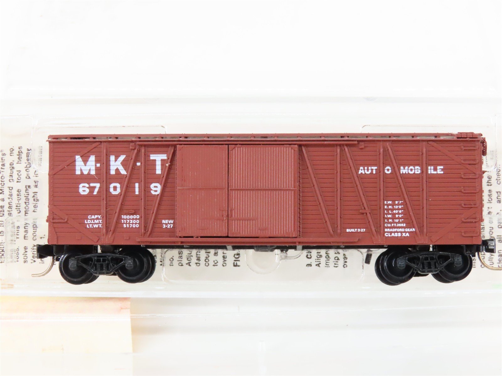 N Scale Micro-Trains MTL 29040 MKT Missouri Kansas Texas 40' Box Car #67019