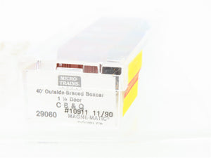 N Micro-Trains MTL 29060 CB&Q Burlington Route Everywhere West 40' Boxcar #10911