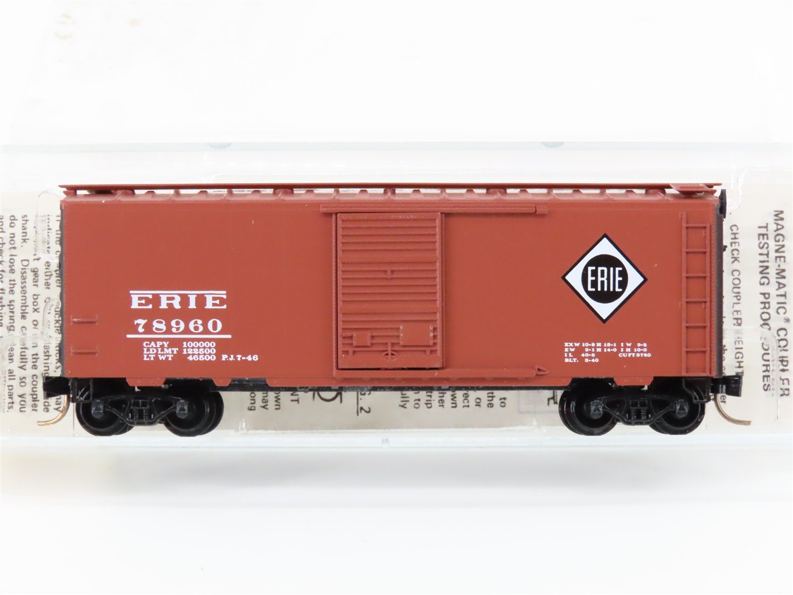 N Scale Kadee Micro-Trains MTL 20870 Erie Railroad 40' Single Door Boxcar #78960