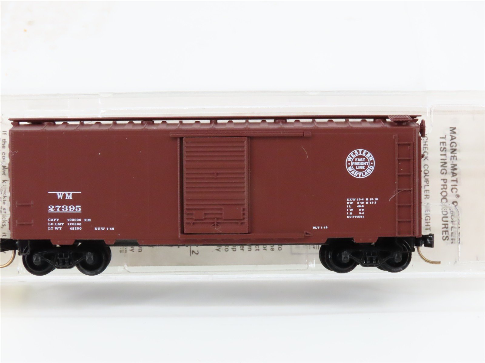 N Scale Kadee Micro-Trains MTL 20960 WM Western Maryland 40' Box Car #27395