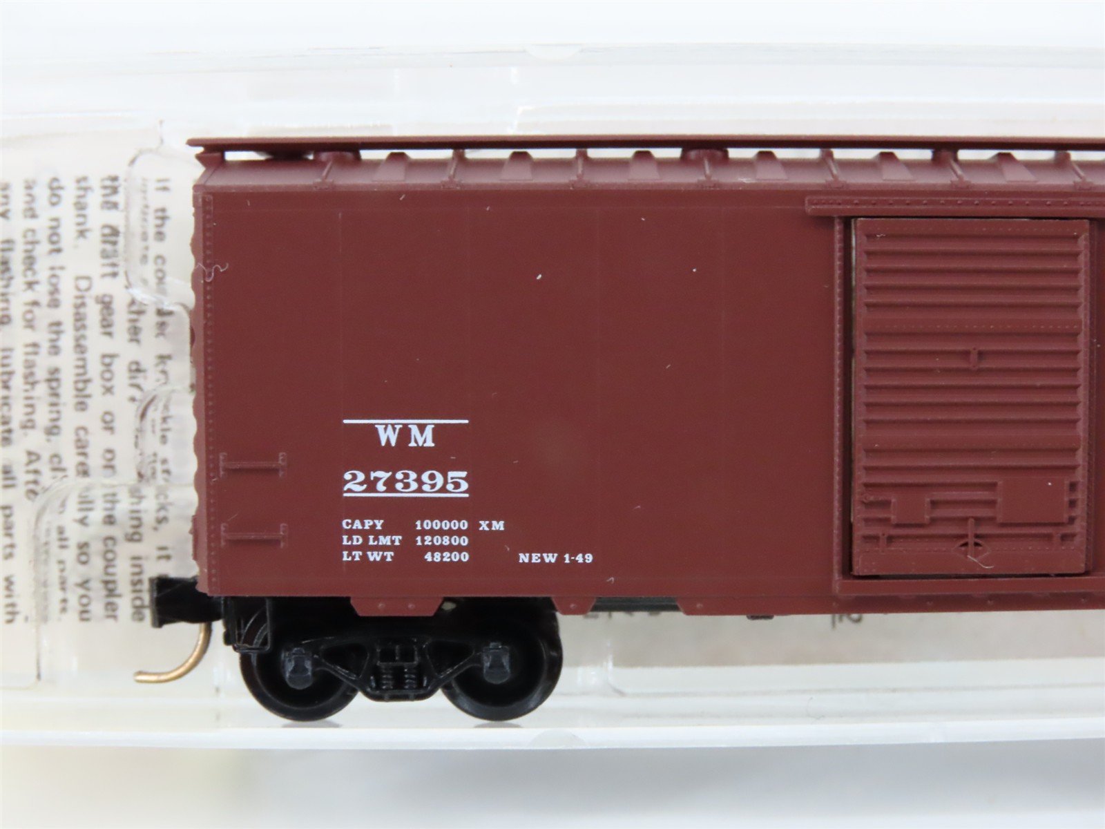 N Scale Kadee Micro-Trains MTL 20960 WM Western Maryland 40' Box Car #27395