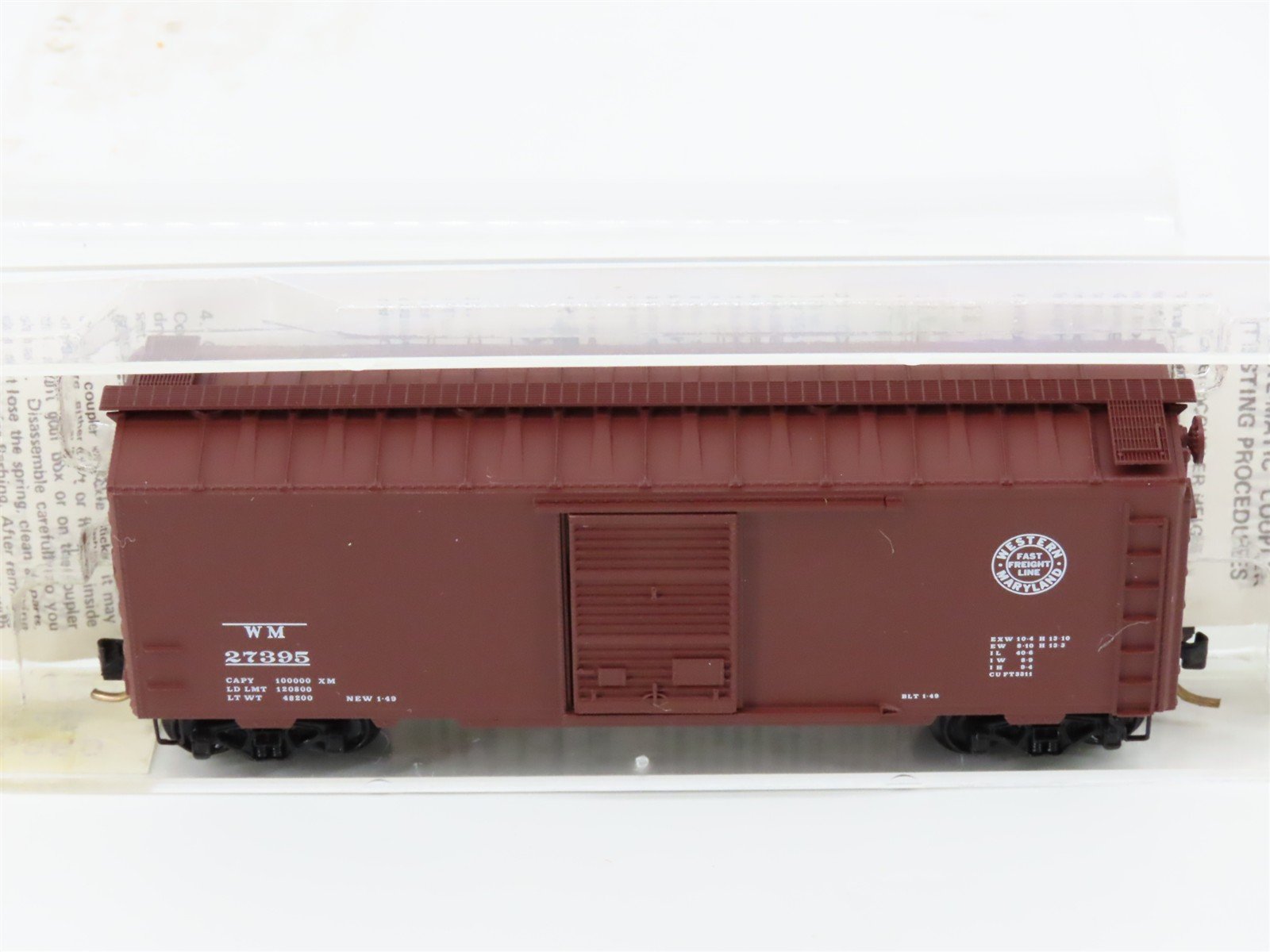 N Scale Kadee Micro-Trains MTL 20960 WM Western Maryland 40' Box Car #27395