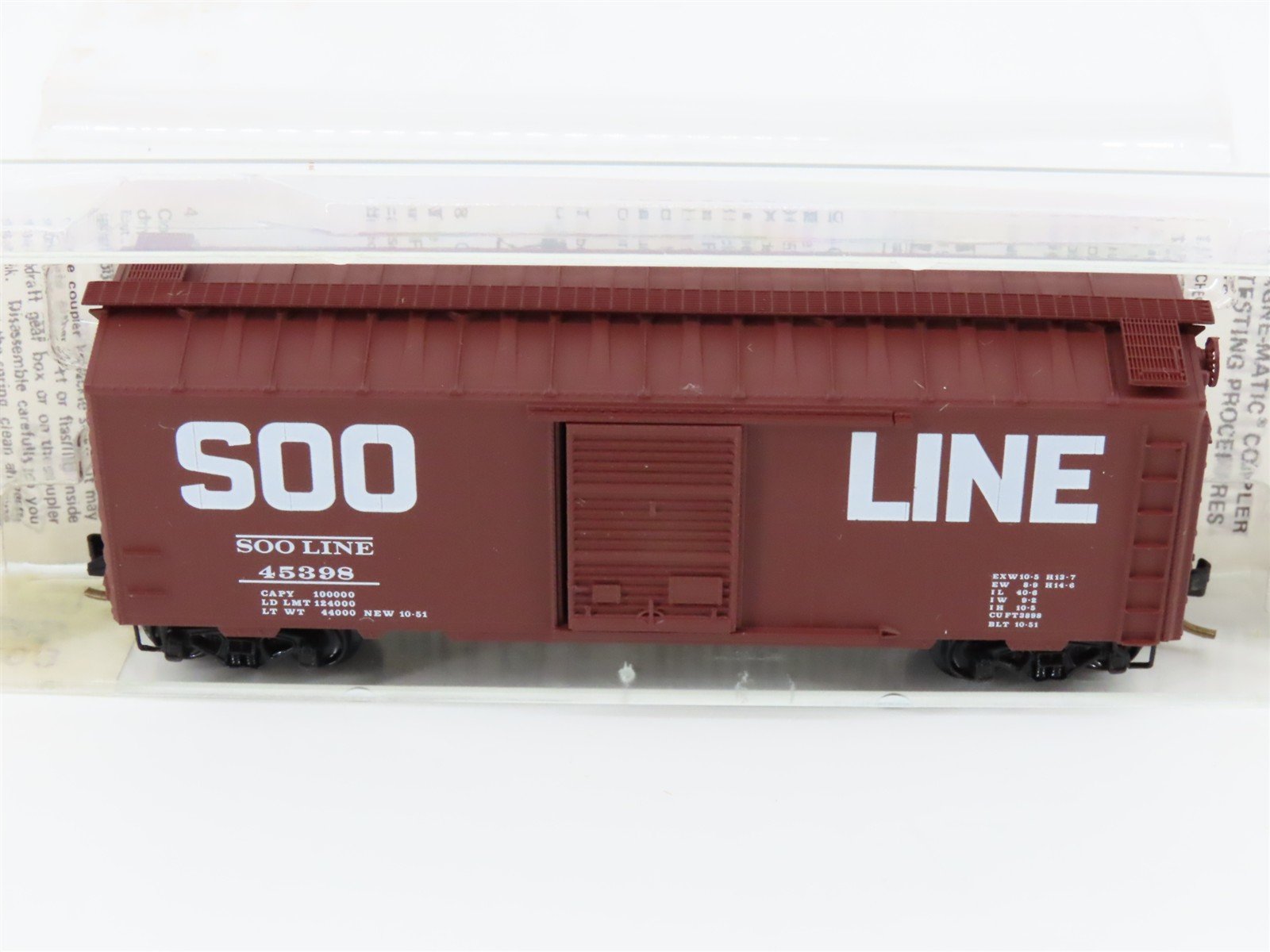 N Scale Kadee Micro-Trains MTL 20900 SOO Line 40' Single Door Box Car #45398