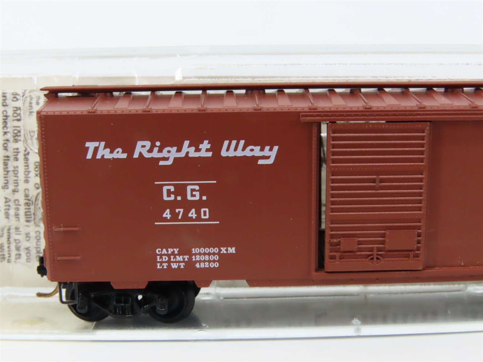 N Scale Kadee Micro-Trains MTL 20920 CG Central Of Georgia 40' Box Car #4740