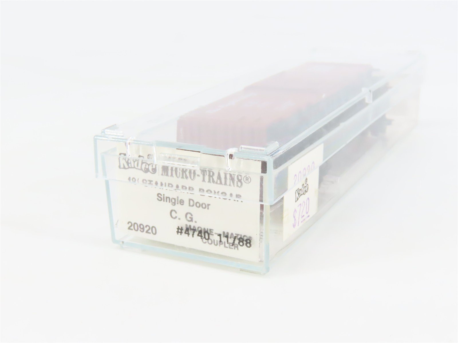 N Scale Kadee Micro-Trains MTL 20920 CG Central Of Georgia 40' Box Car #4740