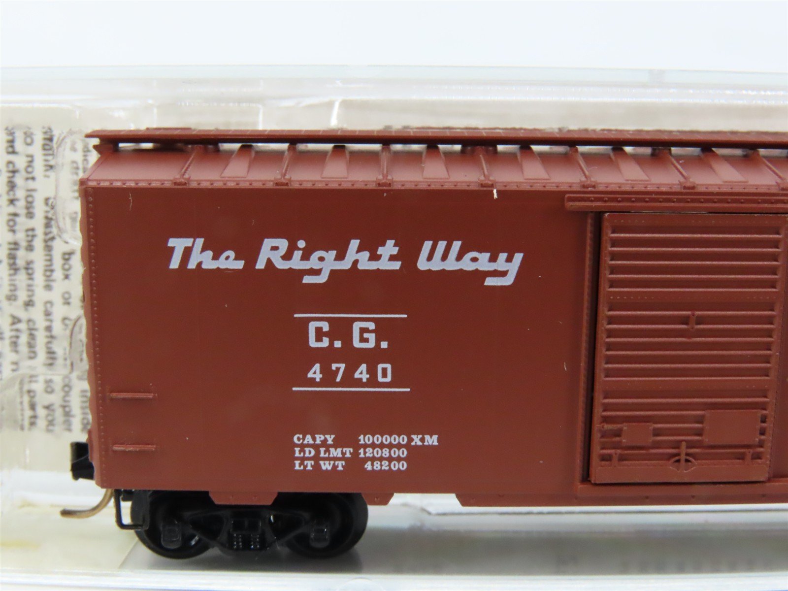 N Scale Kadee Micro-Trains MTL 20920 CG Central Of Georgia 40' Box Car #4740