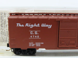 N Scale Kadee Micro-Trains MTL 20920 CG Central Of Georgia 40' Box Car #4740