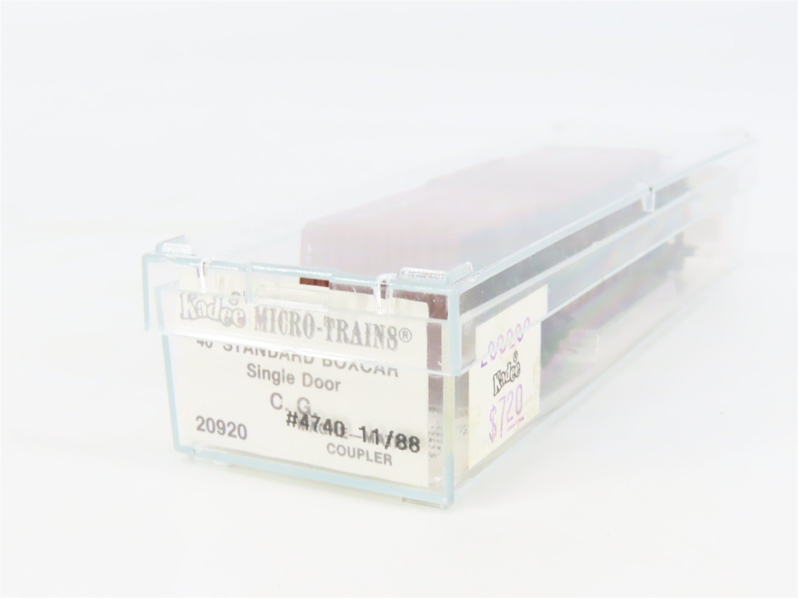 N Scale Kadee Micro-Trains MTL 20920 CG Central Of Georgia 40' Box Car #4740