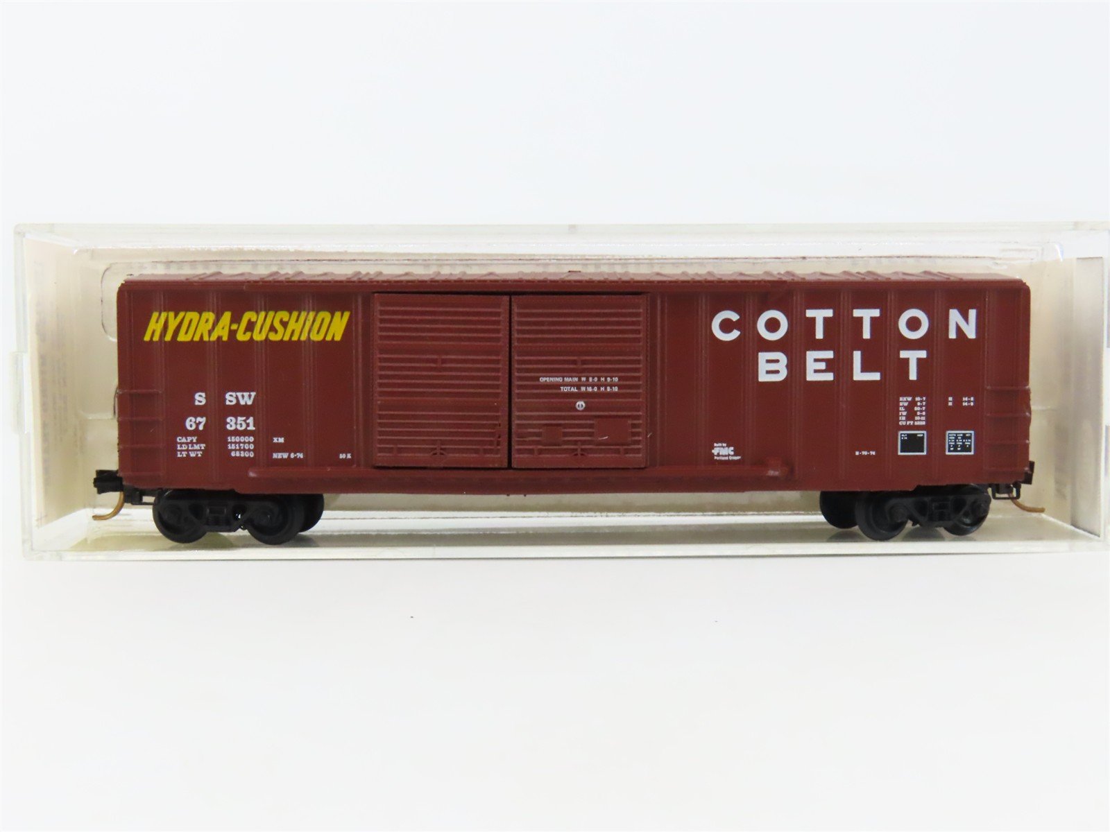 N Scale Kadee Micro-Trains MTL 30060 SSW Cotton Belt 50' Rib Side Box Car #67351
