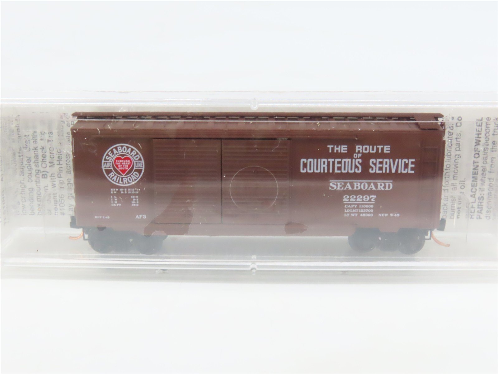 N Scale Micro-Trains MTL 23050 SAL Route Of Courteous Service 40' Box Car #22297