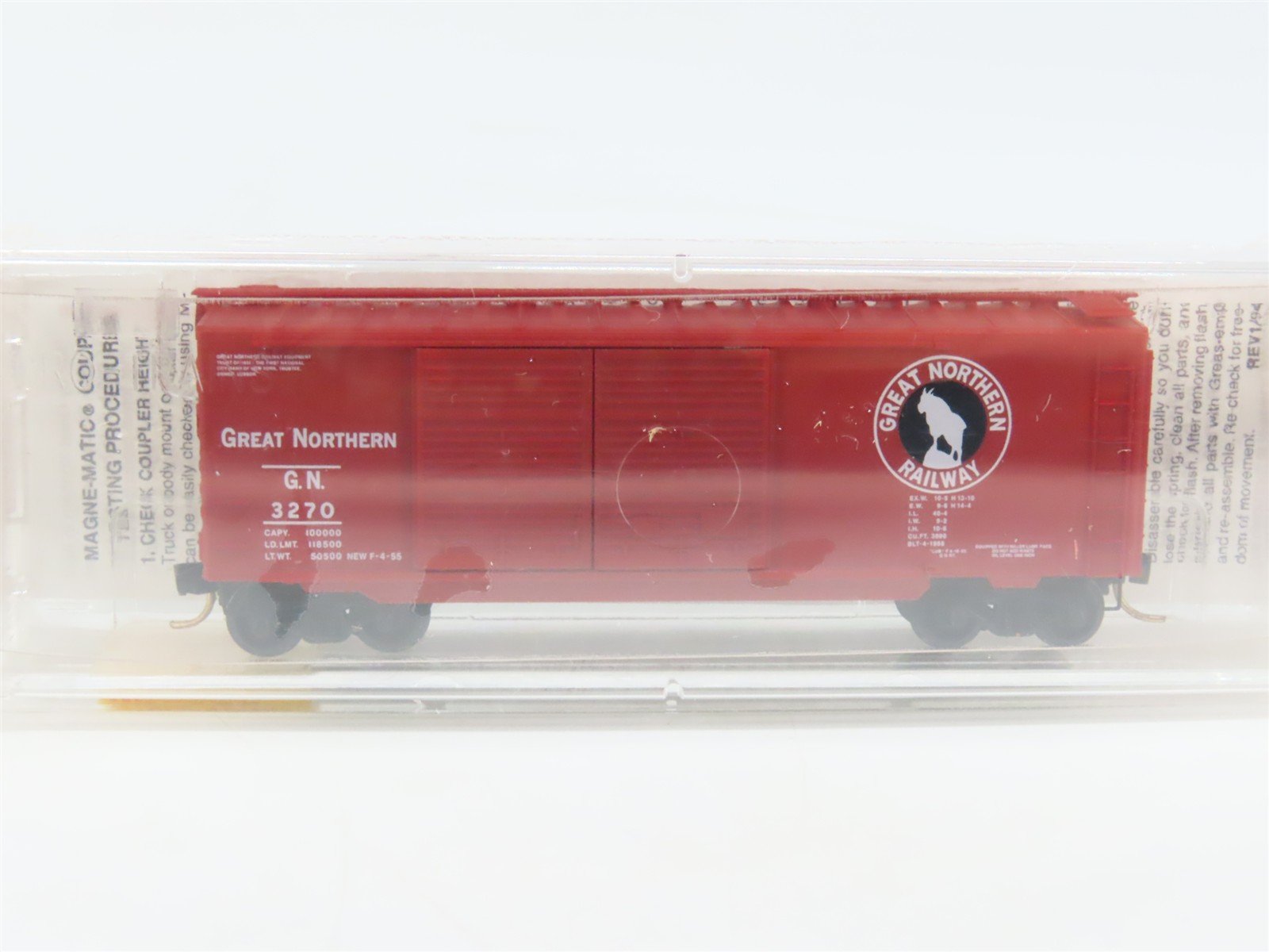 N Scale Micro-Trains MTL 23060 GN Great Northern 40' Double Door Box Car #3270