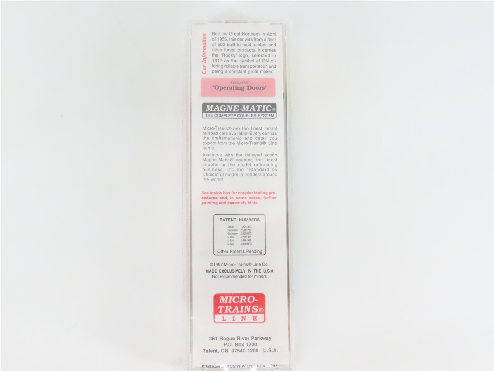 N Scale Micro-Trains MTL 23060 GN Great Northern 40' Double Door Box Car #3270