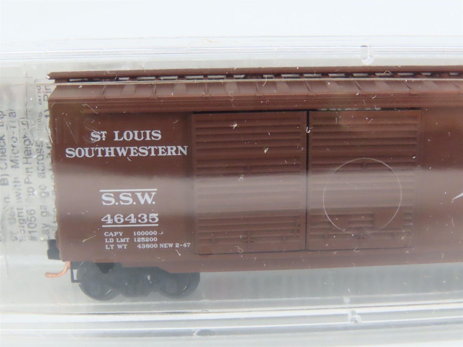 N Scale Micro-Trains MTL 23030 SSW Cotton Belt Blue Streak 40' Box Car #46435