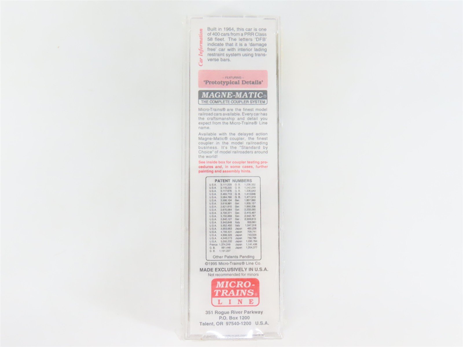 N Scale Micro-Trains MTL 27170 PRR Pennsylvania 50' Plug Door Box Car #112015