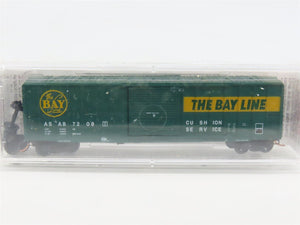 N Scale Micro-Trains MTL 25630 ASAB The Bay Line 50' Rib Side Box Car #7208