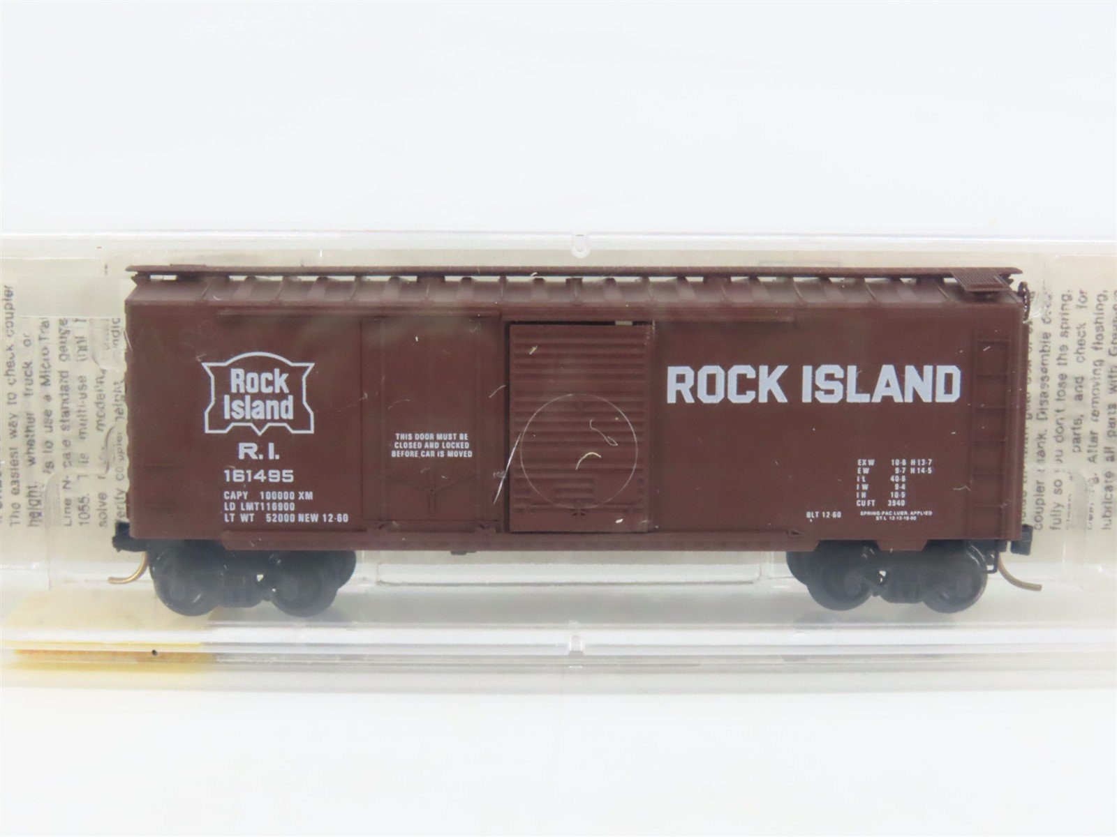 N Micro-Trains MTL 22060 RI Rock Island 40' Plug & Sliding Door Box Car #161495
