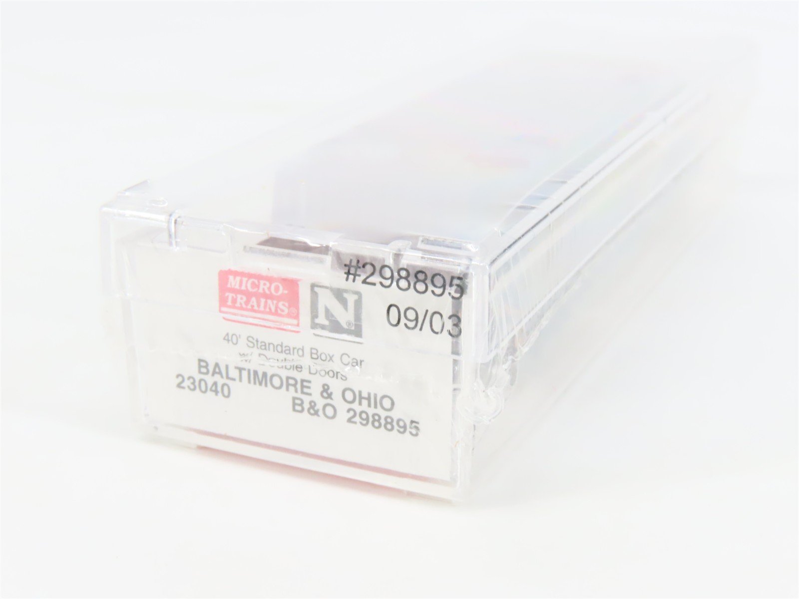 N Scale Micro-Trains MTL 23040 B&O Baltimore & Ohio 40' Box Car #298895