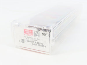 N Scale Micro-Trains MTL 23040 B&O Baltimore & Ohio 40' Box Car #298895