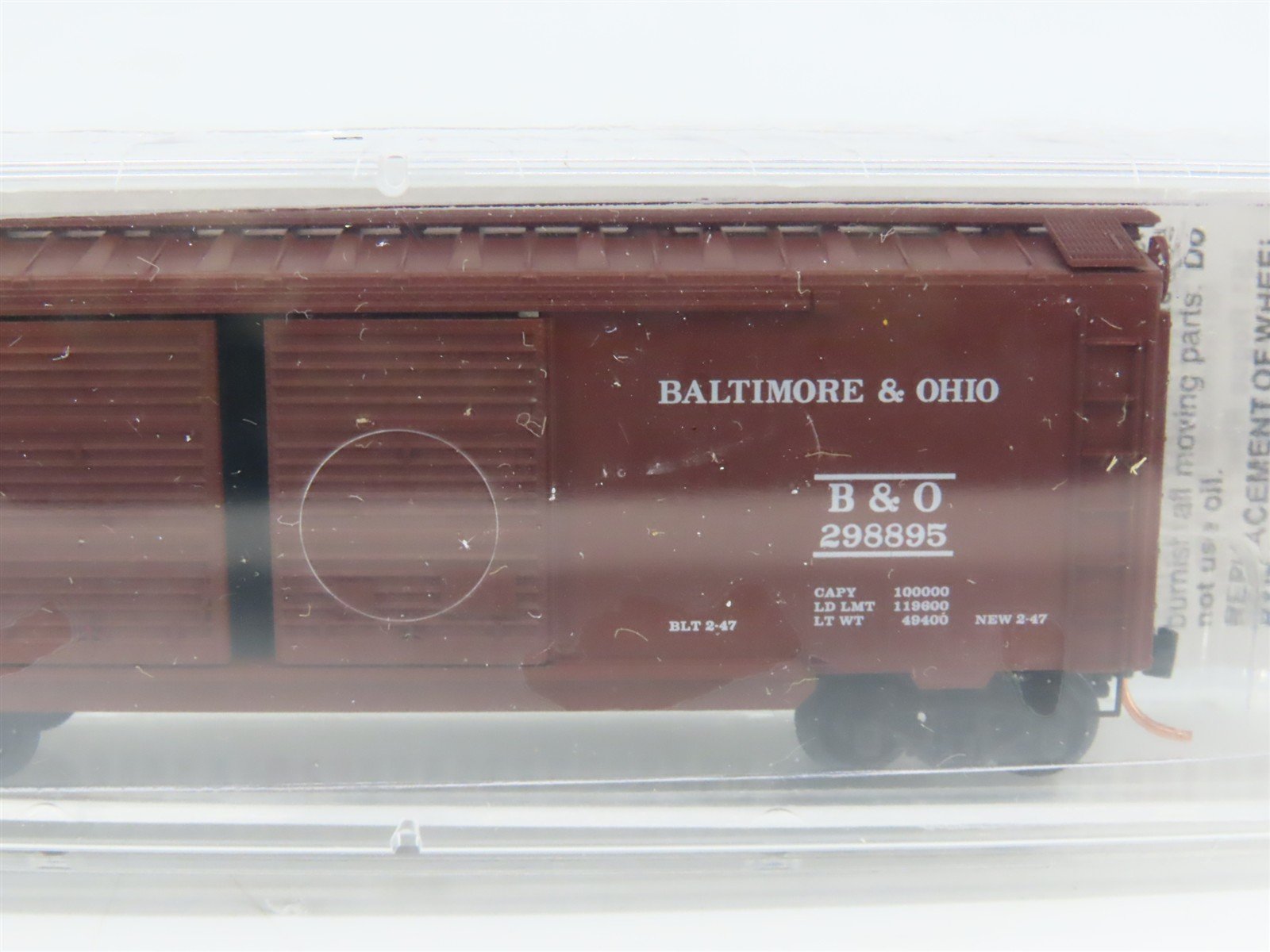 N Scale Micro-Trains MTL 23040 B&O Baltimore & Ohio 40' Box Car #298895