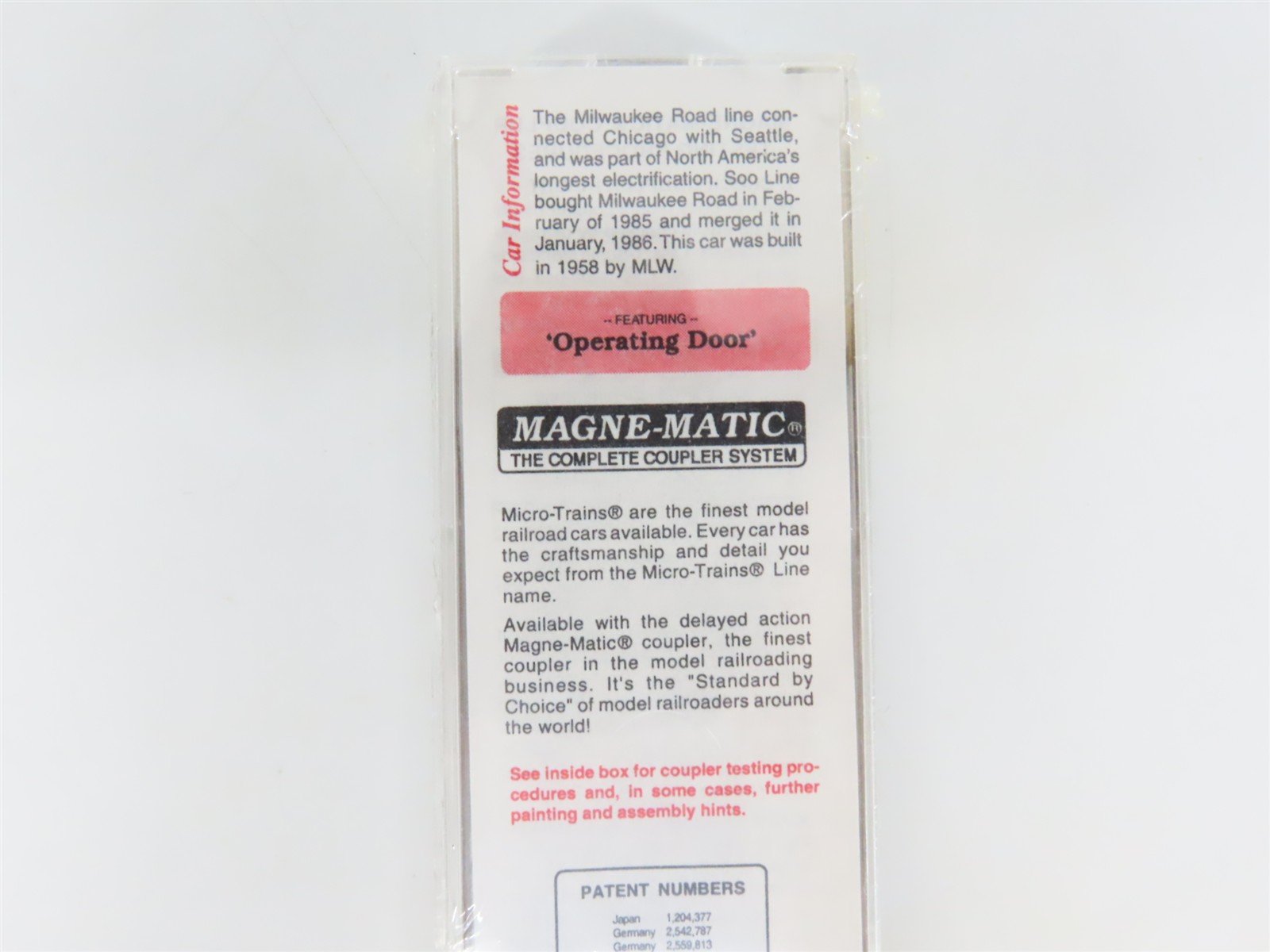 N Scale Micro-Trains MTL 22180 MILW Milwaukee Road 40' Box Car #29960