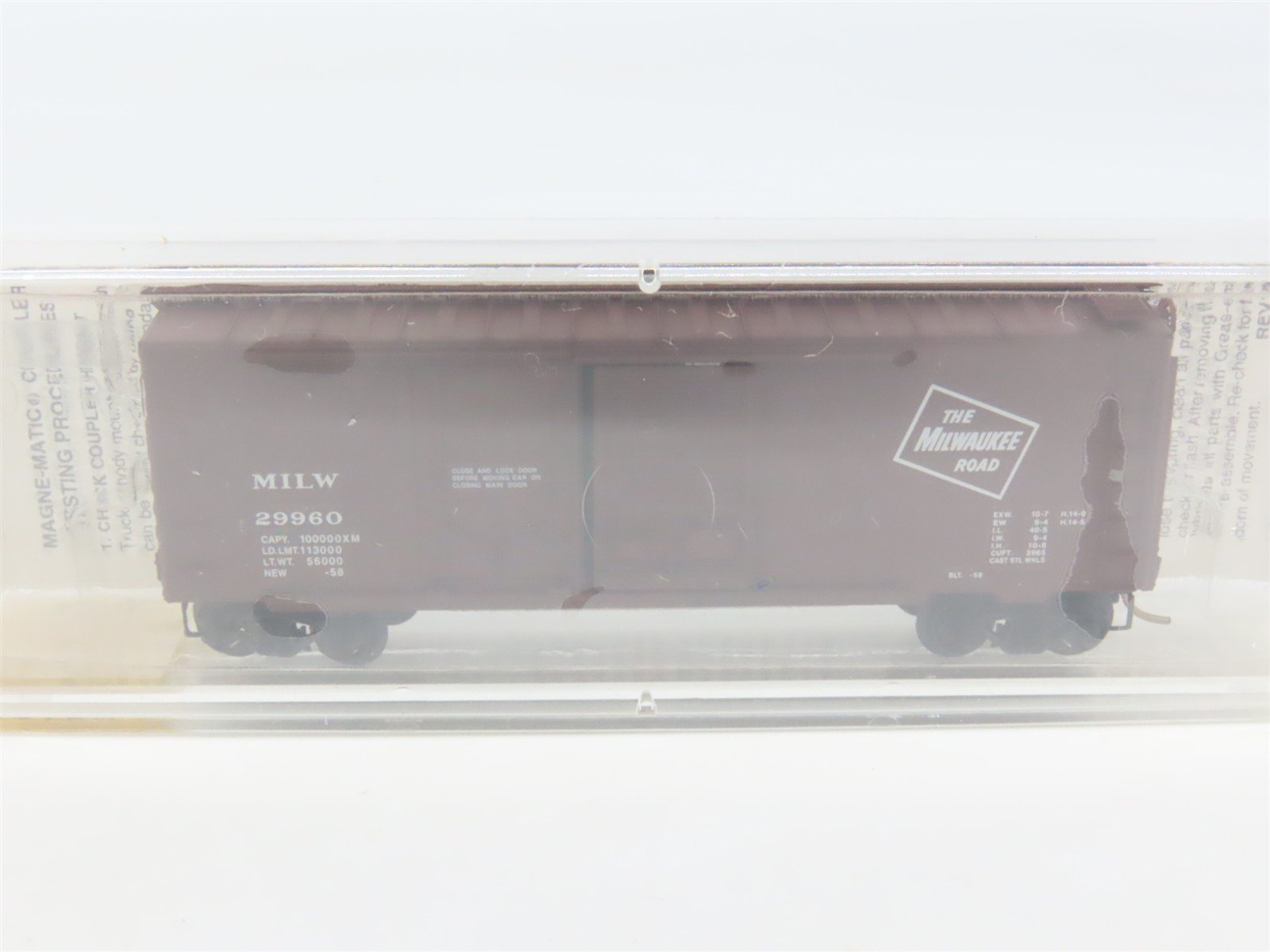 N Scale Micro-Trains MTL 22180 MILW Milwaukee Road 40' Box Car #29960