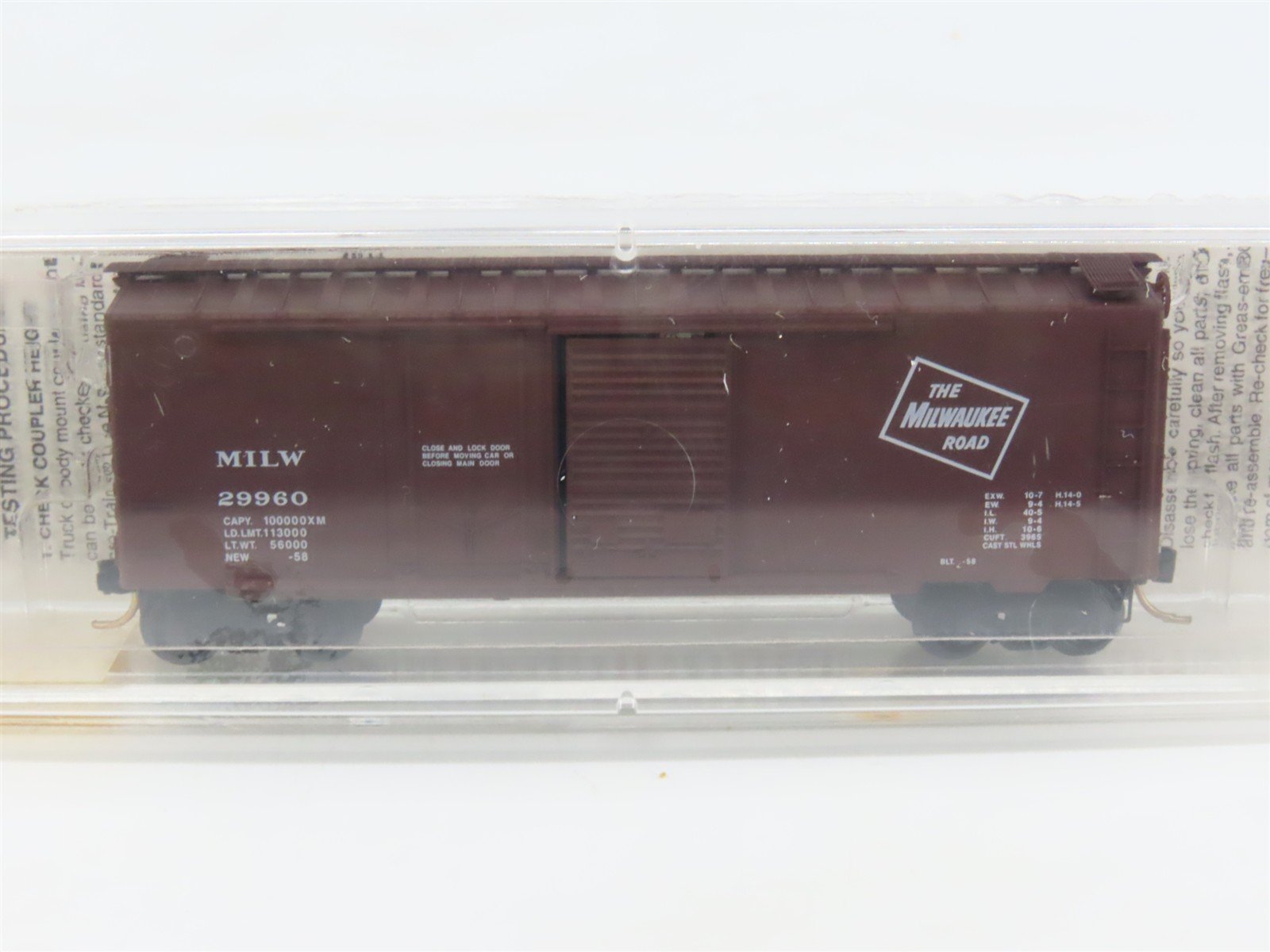 N Scale Micro-Trains MTL 22180 MILW Milwaukee Road 40' Box Car #29960