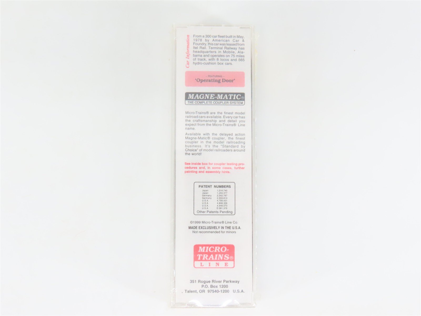N Micro-Trains MTL 25160 TASD Terminal Railway Alabama State Docks 50' Box Car