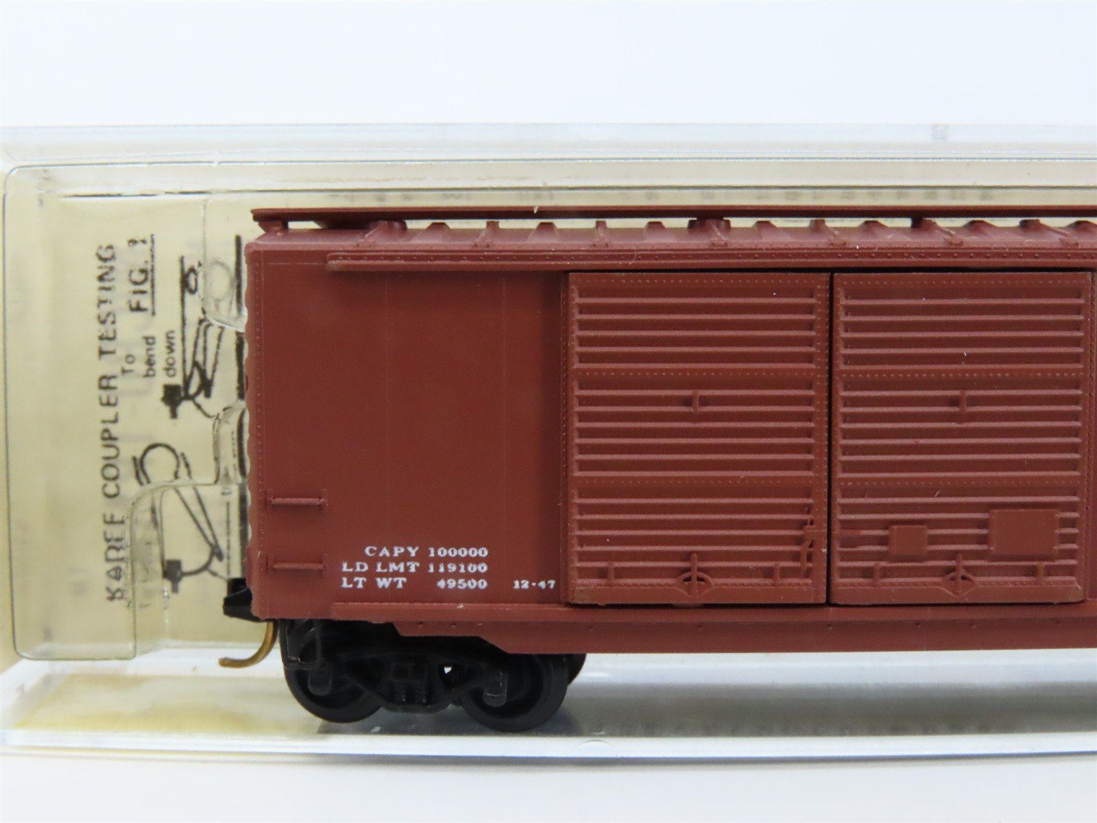 N Scale Kadee Micro-Trains MTL 23000 Dimensional Data 40' Double Door Box Car