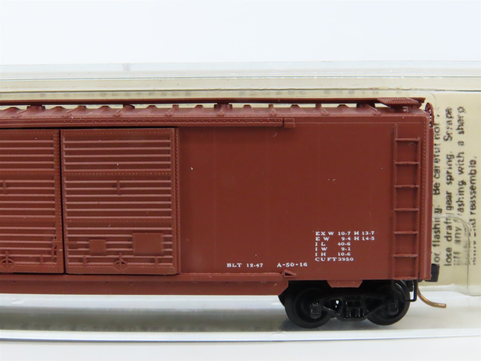 N Scale Kadee Micro-Trains MTL 23000 Dimensional Data 40' Double Door Box Car
