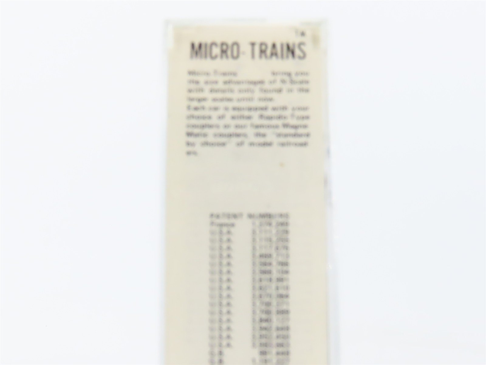 N Scale Kadee Micro-Trains MTL 23000 Dimensional Data 40' Double Door Box Car