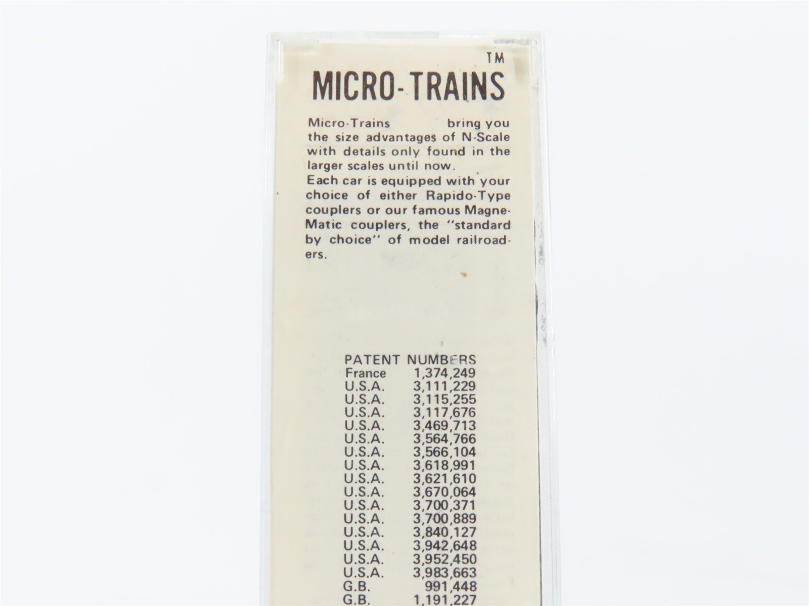 N Scale Kadee Micro-Trains MTL 23000 Dimensional Data 40' Double Door Box Car