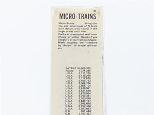 N Scale Kadee Micro-Trains MTL 23000 Dimensional Data 40' Double Door Box Car