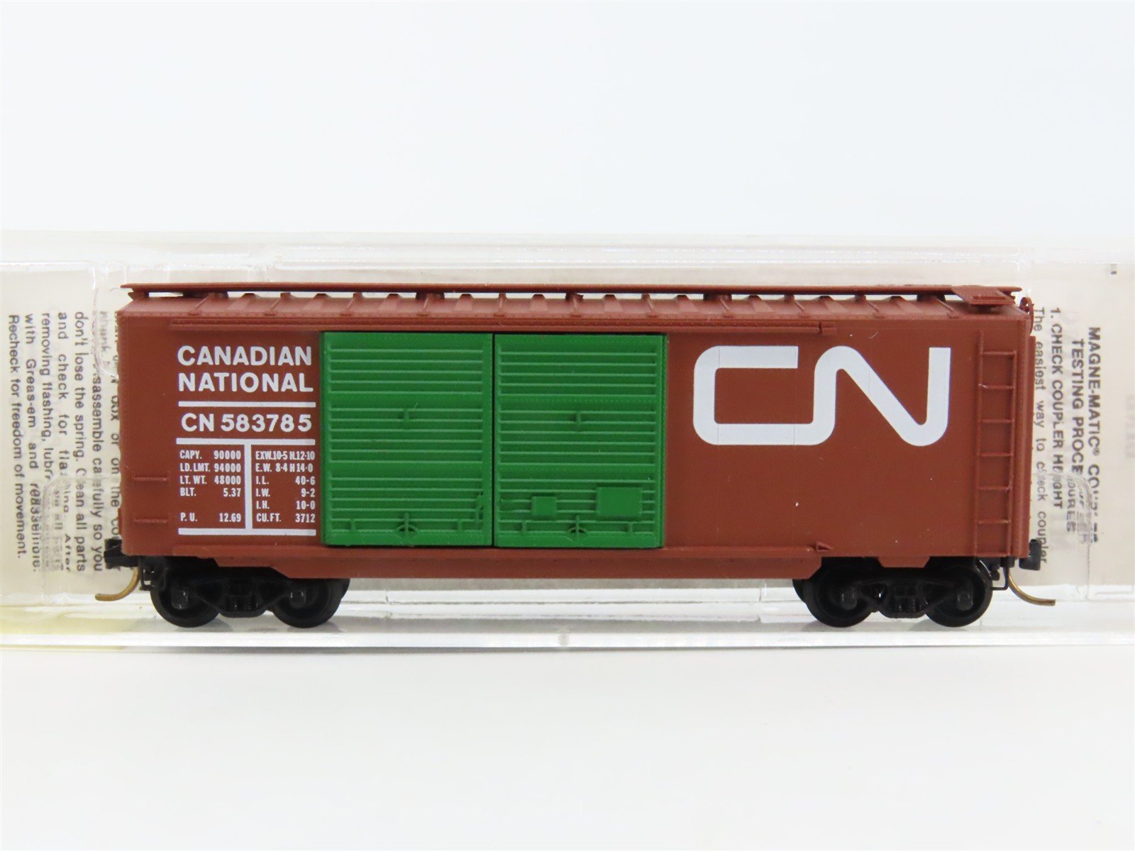N Scale Kadee Micro-Trains MTL 23070 CN Canadian National 40' Box Car #583785