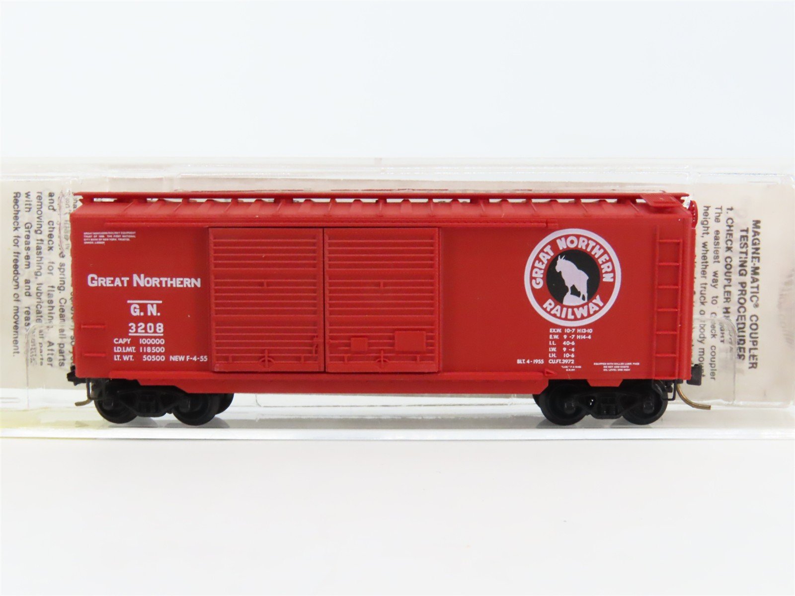 N Scale Kadee Micro-Trains MTL 23060 GN Great Northern 40' Box Car #3208