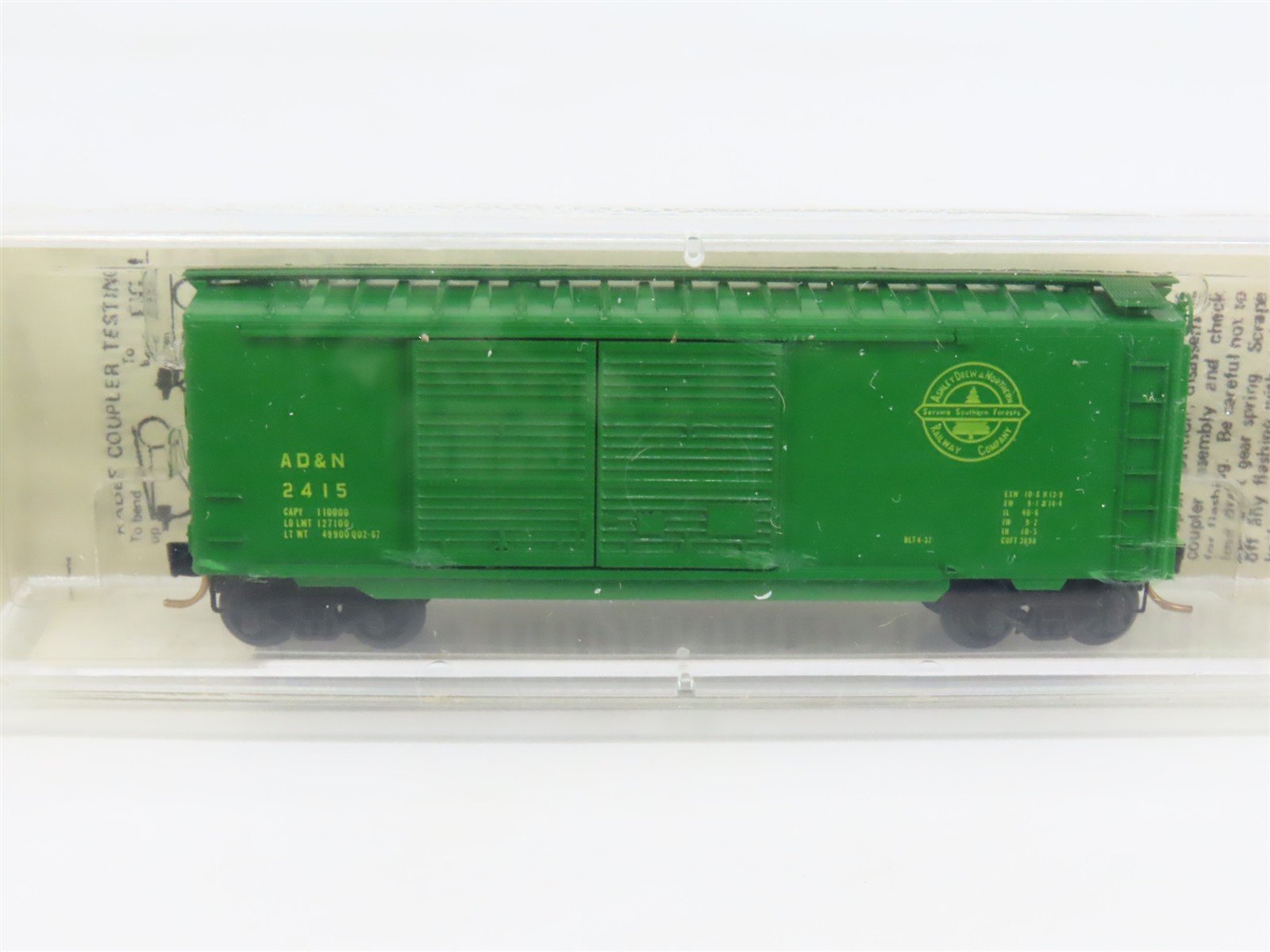 N Kadee Micro-Trains MTL 23010 AD&N Ashley Drew & Northern 40' Box Car #2415