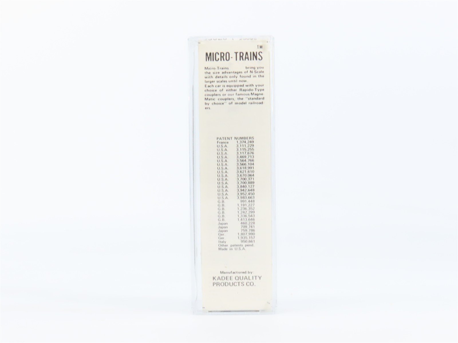 N Scale Kadee Micro-Trains MTL 23020 SP Southern Pacific 40' Box Car #66627