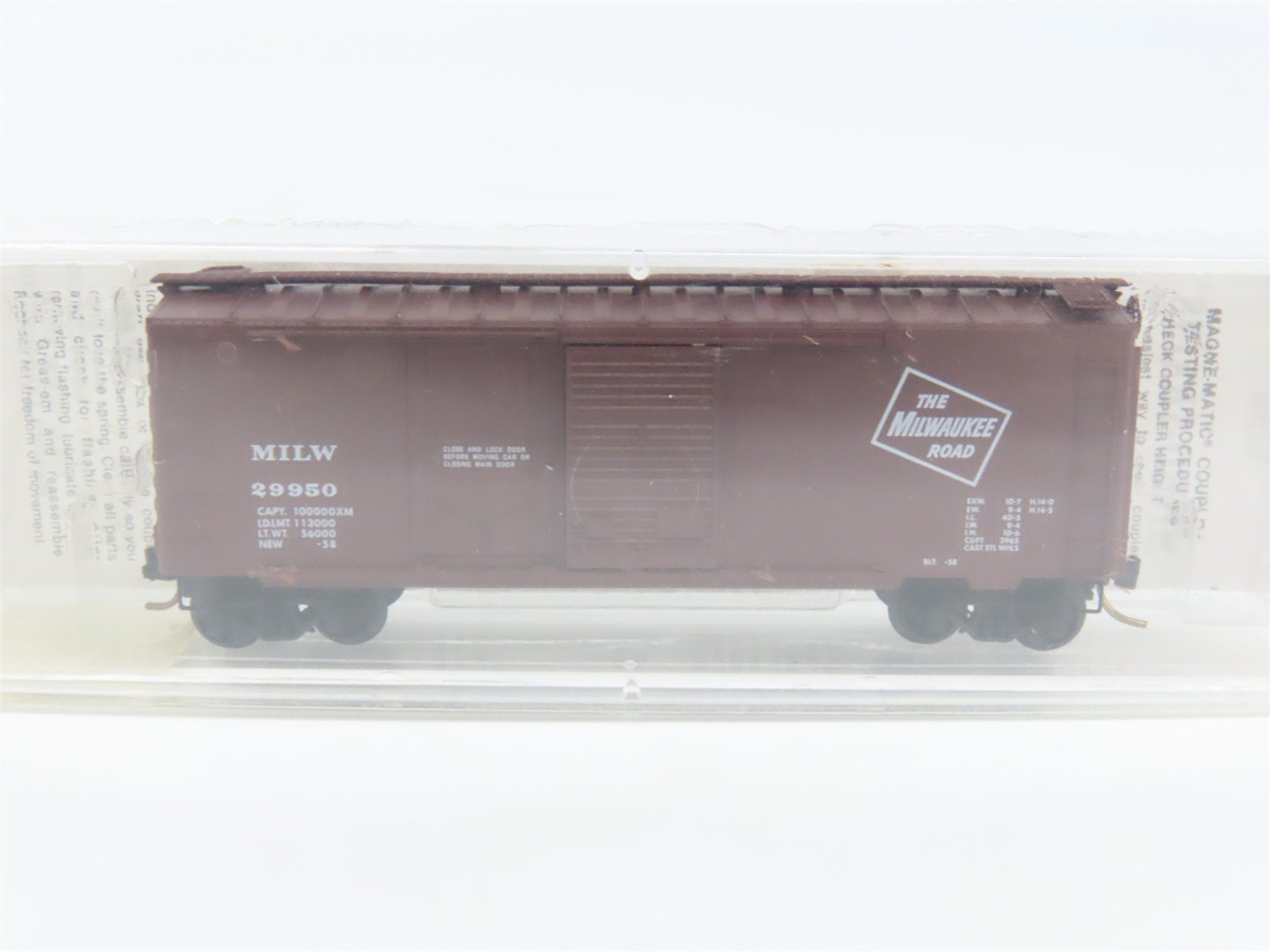 N Scale Kadee Micro-Trains MTL 22180 MILW Milwaukee Road 40' Box Car #29950